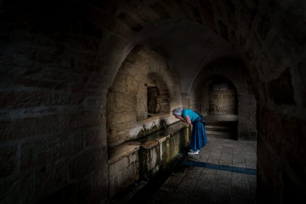 Lisa Johnston | lisajohnston@archstl.org | Twitter: @aeternusphoto

 The Franciscan Visitation church in the village of Ein Kerem (Karem), on the west side of Jerusalem, is named after virgin Mary's visited to the summer house of Elizabeth and Zechariah, the parents of John the Baptist. Ein Kerem  is according to tradition the birthplace of John the Baptist. 

The summer house is believed to be where the pregnant Elizabeth “remained in seclusion for five months” (Luke 1:24) and where Mary visited her.